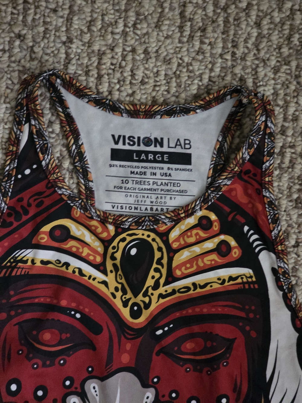 Red & Gold Graphic Racerback Tank Top - Women - Picture 6 of 7